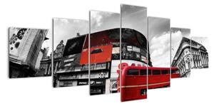 Červený autobus v Londýně - obraz (210x100cm)