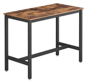 Vasagle Industriální barový stůl 120x60x90cm rustikální hnědá