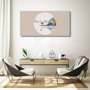 Obraz na plátně Obraz na plátně Abstrakce Jezero hory