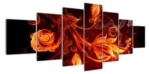 Abstraktní oheň - obraz (210x100cm)