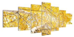Podzimní listí - moderní obraz (210x100cm)