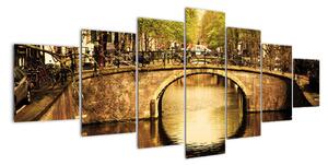 Most přes řeku - obraz (210x100cm)