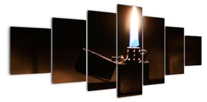 Hořící zapalovač - obraz (210x100cm)