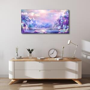 Obraz na plátně Obraz na plátně Abstrakce Jezero hory obloha