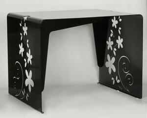 Walenty Kovový stolek květiny 45x50x45cm černý