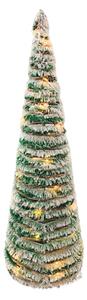 ACA Lighting LED dekorační ratanový vánoční stromek 50 cm, teplá bílá, 30 LED, 3xAA, zelená barva, IP20