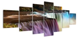 Abstraktní vodopády - obraz (210x100cm)