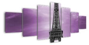 Abstraktní obraz Eiffelovy věže - obraz (210x100cm)