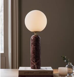 Globen Lighting Stolní lampa Torrano, červená, výška 53 cm, mramor, Červená, Obývací pokoj / jídelna, Kámen, Skandinávský