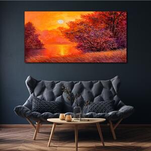 Obraz na plátně Obraz na plátně Lesní řeka slunce krajina