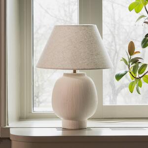 Globen Lighting Stolní lampa Lorenzo od Lighting, béžová, výška 46 cm, keramika, Krémová / jantar, Obývací pokoj / jídelna, Keramika, Skandinávský