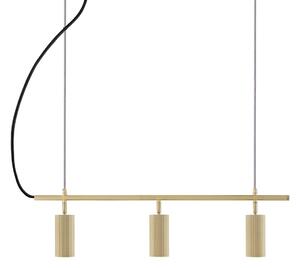 Globen Lighting Závěsné světlo Hubble 3, mosaz, délka 75 cm, 3 žárovky, stmívatelný, Mosaz / zlato, Obývací pokoj / jídelna, kov, Skandinávský