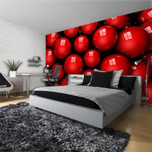 3D Fototapeta Červené koule vlies 152,5 x 104 cm