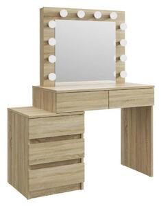 Bestent Toaletní stolek s LED zrcadlem Vanessa Sonoma