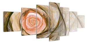Abstraktní růže - obraz (210x100cm)