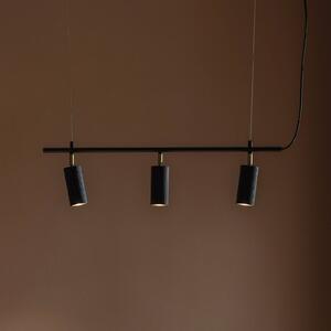 Globen Lighting Závěsné světlo Hubble 3, černé, délka 75 cm, 3 žárovky, stmívatelný, Černá, Obývací pokoj / jídelna, kov, Skandinávský