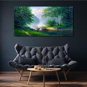 Obraz na plátně Obraz na plátně Lesní řeka krajina