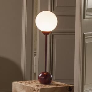 Globen Lighting Stolní lampa Ripley, červená, výška 52 cm, železo/sklo, Červená, Obývací pokoj / jídelna, kov, Design