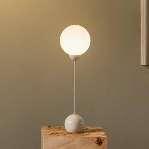 Globen Lighting Stolní lampa Ripley, béžová, výška 52 cm, železo/sklo, Krémová / jantar, Obývací pokoj / jídelna, kov, Design
