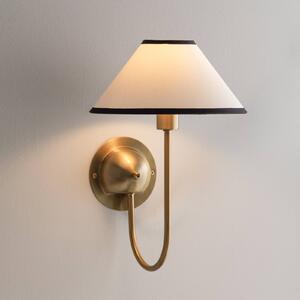 Globen Lighting Nástěnné světlo IRIS, krémová, výška 32 cm, Krémová / jantar, Obývací pokoj / jídelna, Textil / tkanina / hedvábí, Skandinávský