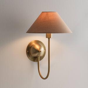 Globen Lighting Nástěnné světlo IRIS, mokka hnědá, výška 32 cm, Hnědá / rez, Obývací pokoj / jídelna, Textil / tkanina / hedvábí, Skandinávský