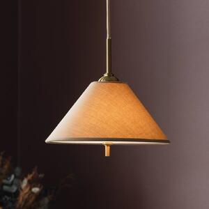 Globen Lighting závěsné světlo IRIS 25, mokka hnědá, Ø 25 cm, stmívatelný, Hnědá / rez, Obývací pokoj / jídelna, Textil / tkanina / hedvábí, Skandinávský