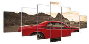 Červené auto - obraz (210x100cm)