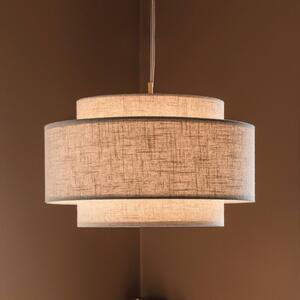 Globen Lighting Závěsné světlo Noah Bouclé, Ø 50 cm, béžové, stmívatelný, Krémová / jantar, Obývací pokoj / jídelna, Textil / tkanina / hedvábí, Skandinávský