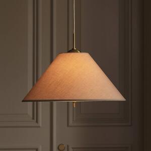 Globen Lighting závěsné světlo IRIS 50, mokka hnědá, Ø 50 cm, stmívatelný, Hnědá / rez, Obývací pokoj / jídelna, Textil / tkanina / hedvábí, Skandinávský