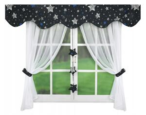 Fabryque curtain Hotová voálová záclona hvězdy bílá 200x 160 cm