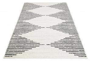 Makro Abra Moderní kusový koberec GRACE 3478A Geometrický krémový černý Rozměr: 140x200 cm