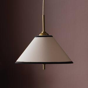 Globen Lighting závěsné světlo IRIS 25, krémová, Ø 25 cm, stmívatelný, Krémová / jantar, Obývací pokoj / jídelna, Textil / tkanina / hedvábí, Skandinávský