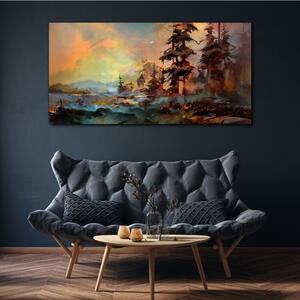 Obraz na plátně Obraz na plátně Malování stromů strom hory