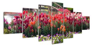 Obraz květinové zahrady (210x100cm)