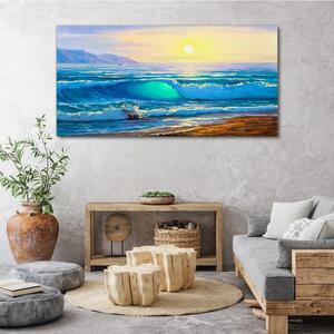 Obraz na plátně Obraz na plátně Krajina mořských vln