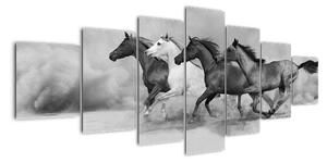 Obraz cválajících koňů (210x100cm)