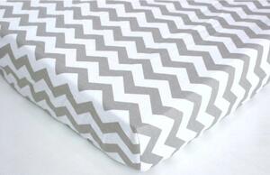 Nadia Bavlněné prostěradlo 120x60cm různé vzory Barva: Zig zag šedý