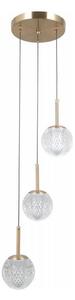 ITALUX PND-40827-3-HBR-CL - Lustr na lanku PADRI 3xG9/5W/230V zlatá