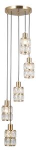 ITALUX PND-40668-5-HBR - Lustr na lanku ALMA 5xE27/40W/230V zlatá