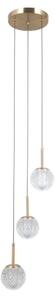 ITALUX PND-40827-3-HBR-CL - Lustr na lanku PADRI 3xG9/5W/230V zlatá