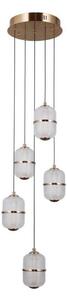 ITALUX PND-34375-5-HBR - LED Lustr na lanku ALANI 5xLED/5,6W/230V 3000K zlatá