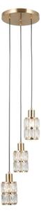 ITALUX PND-40668-3-HBR - Lustr na lanku ALMA 3xE27/40W/230V zlatá