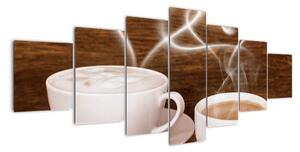 Kávové šálky - obrazy (210x100cm)