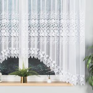 Bílá žakárová záclona HERNANI 410x160 cm