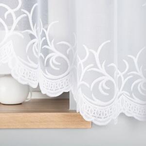 Bílá žakárová záclona BAKARO 420x160 cm