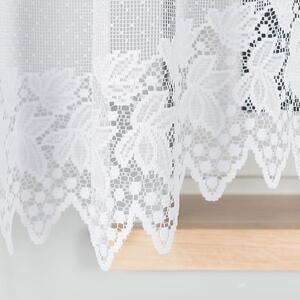 Bílá žakárová záclona HERNANI 410x160 cm
