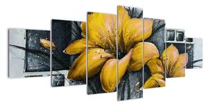 Obraz žluté květiny (210x100cm)