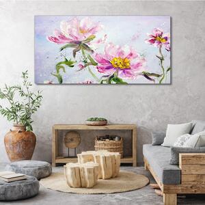 Obraz na plátně Obraz na plátně Malování květiny pivoňky