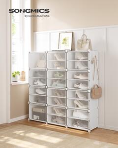 SONGMICS Modulární botník 12 boxů 125 x 125 x 32 cm bílá