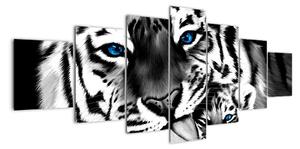 Tygr s mládětem, obraz (210x100cm)